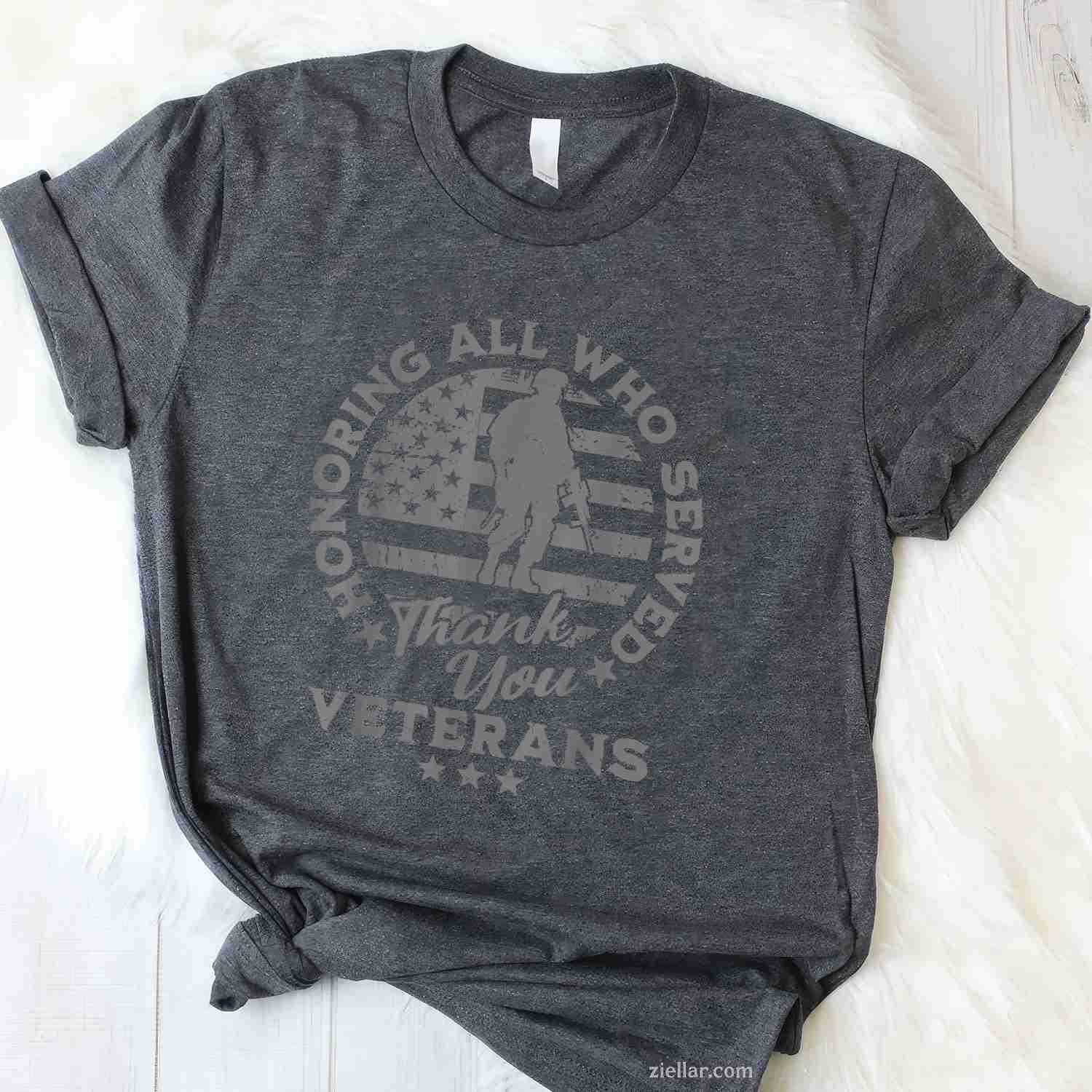 Us Veterans Honoring All Who Served Thank You Veterans Day T-Shirt And Tee