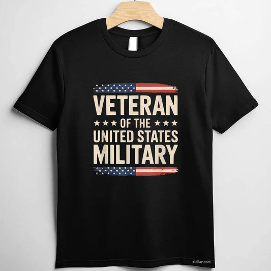 Veteran Of The Military Proud Veteran Design T-Shirt And Tee For All Adults