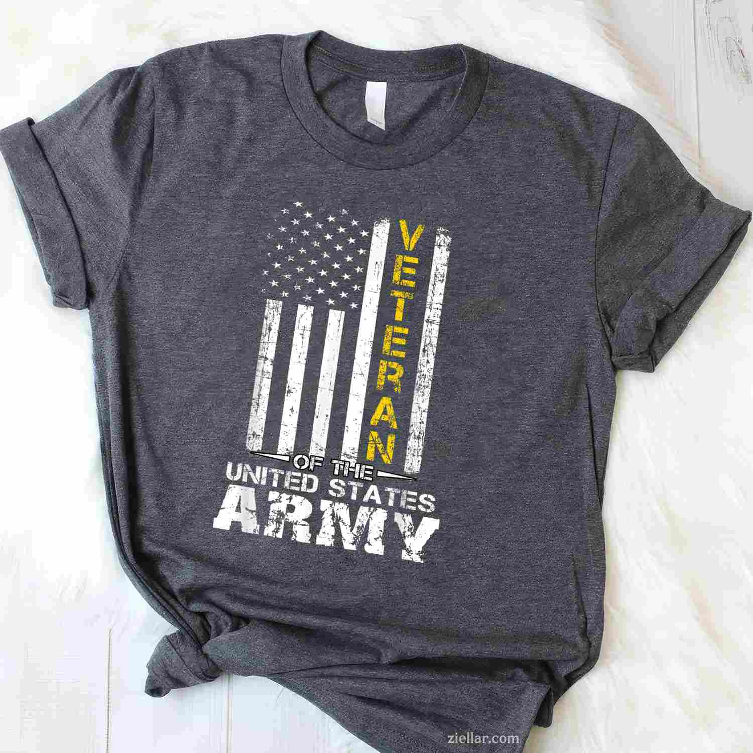 Veteran Of United States Us Army Veteran Gold Premium T-Shirt And Tee