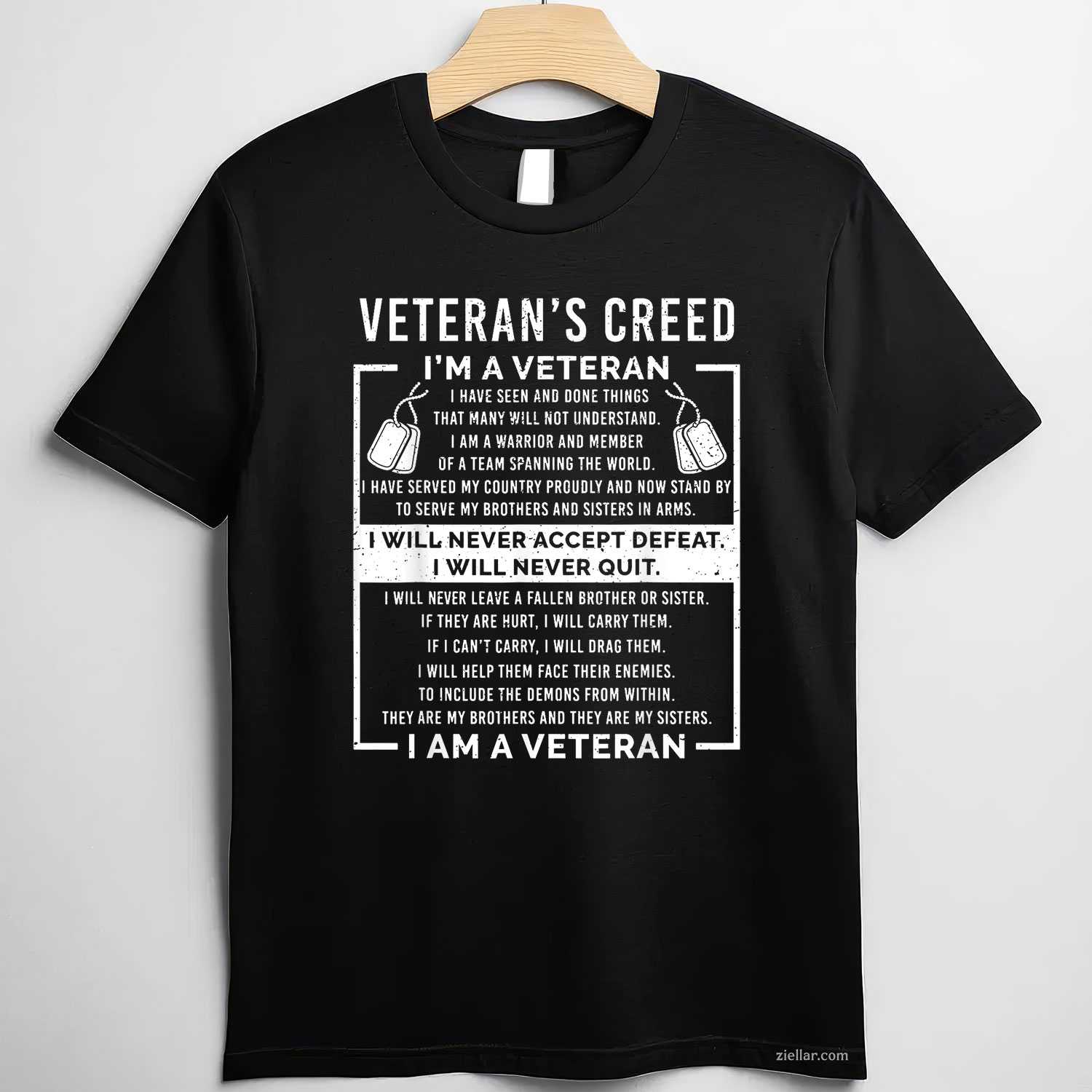 Veteran'S Creed Patriot War Usa Oath Grandpa T-Shirt And Tee For Adults