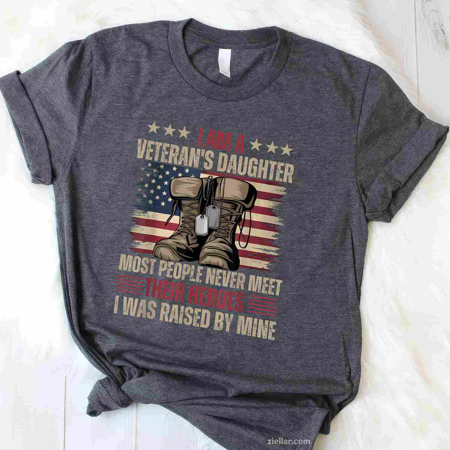 Veteran'S Daughter_ Most People Never Meet Their Heroes T-Shirt And Tee For Adults