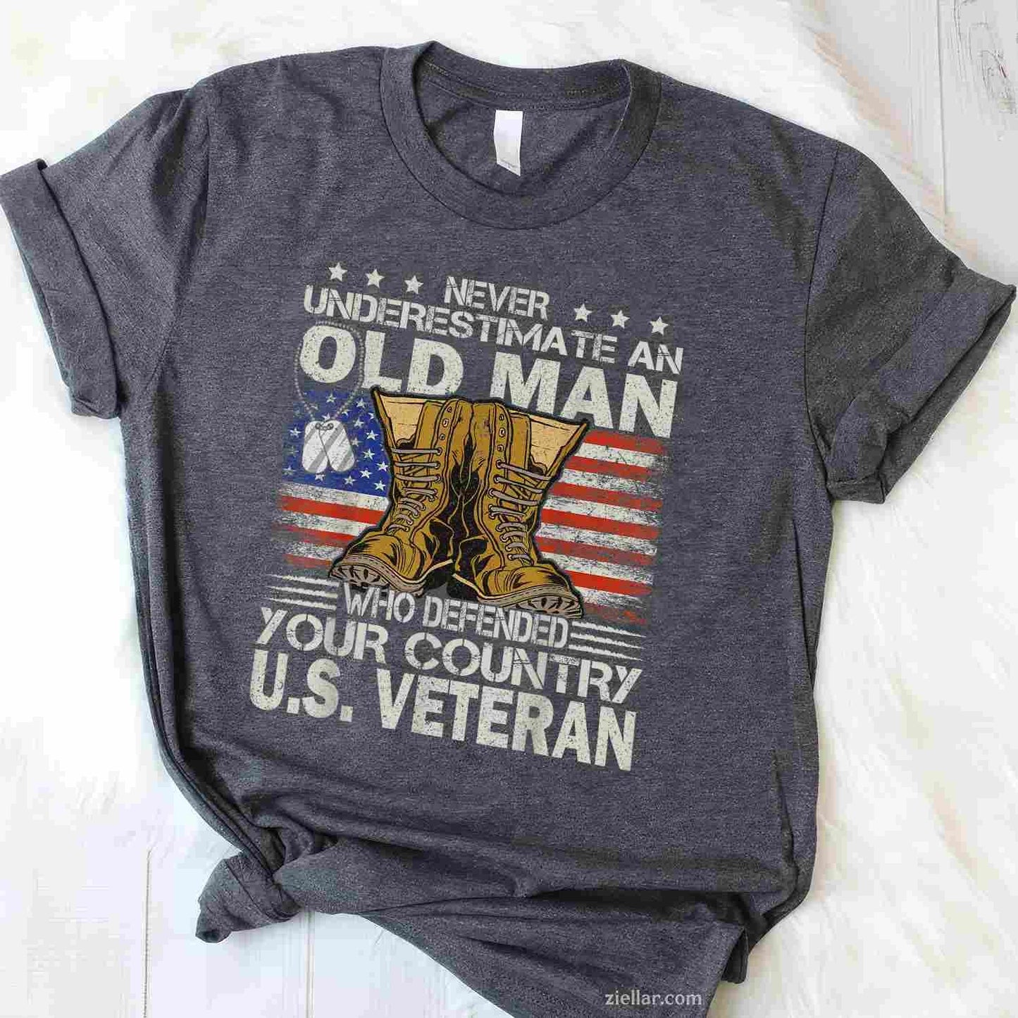 Veteran & Father's Day designs US Veteran veterans day Us Patriot T-Shirt Tee, Black for Men Women Adults Unisex