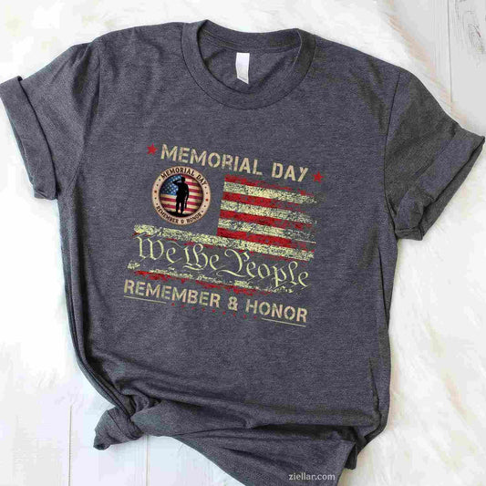 Veterans Day 2025 USA Memorial Day Red Poppy Flower Military T-Shirt Tee for Men Women Adults Unisex