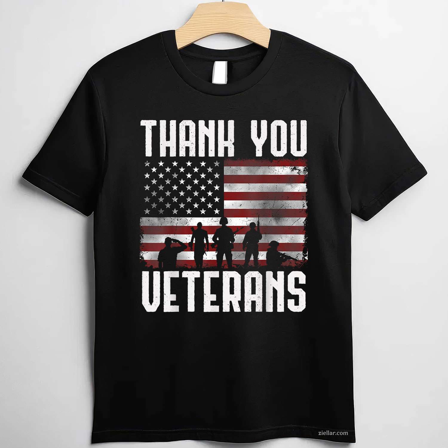 Veterans Day Gifts_ Thank You Veterans Proud American Military Premium T-Shirt And Tee