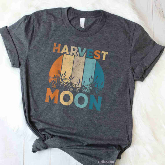 Vintage Harvest Moon Shirts, Mens Womens Autumn Fall T-Shirt and Tee for Adults Men Women Unisex
