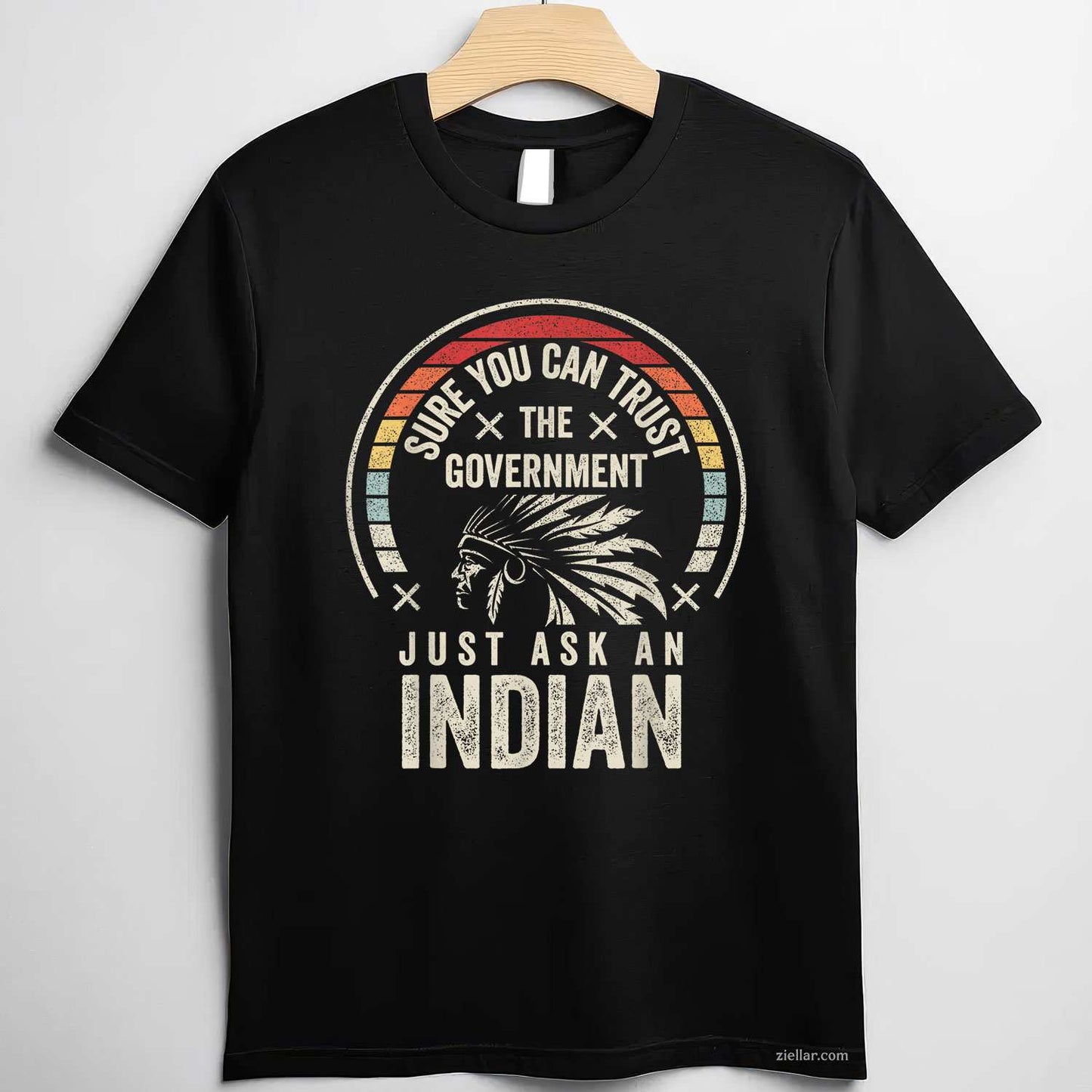 Vintage Indian Native American Skull With Tomahawk Axe T-Shirt And Tee For Adults