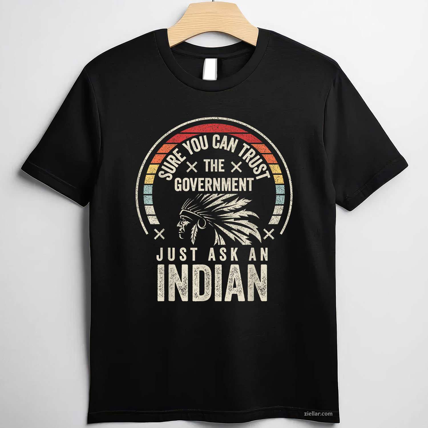 Vintage Indian Native American Skull With Tomahawk Axe T-Shirt And Tee For Adults