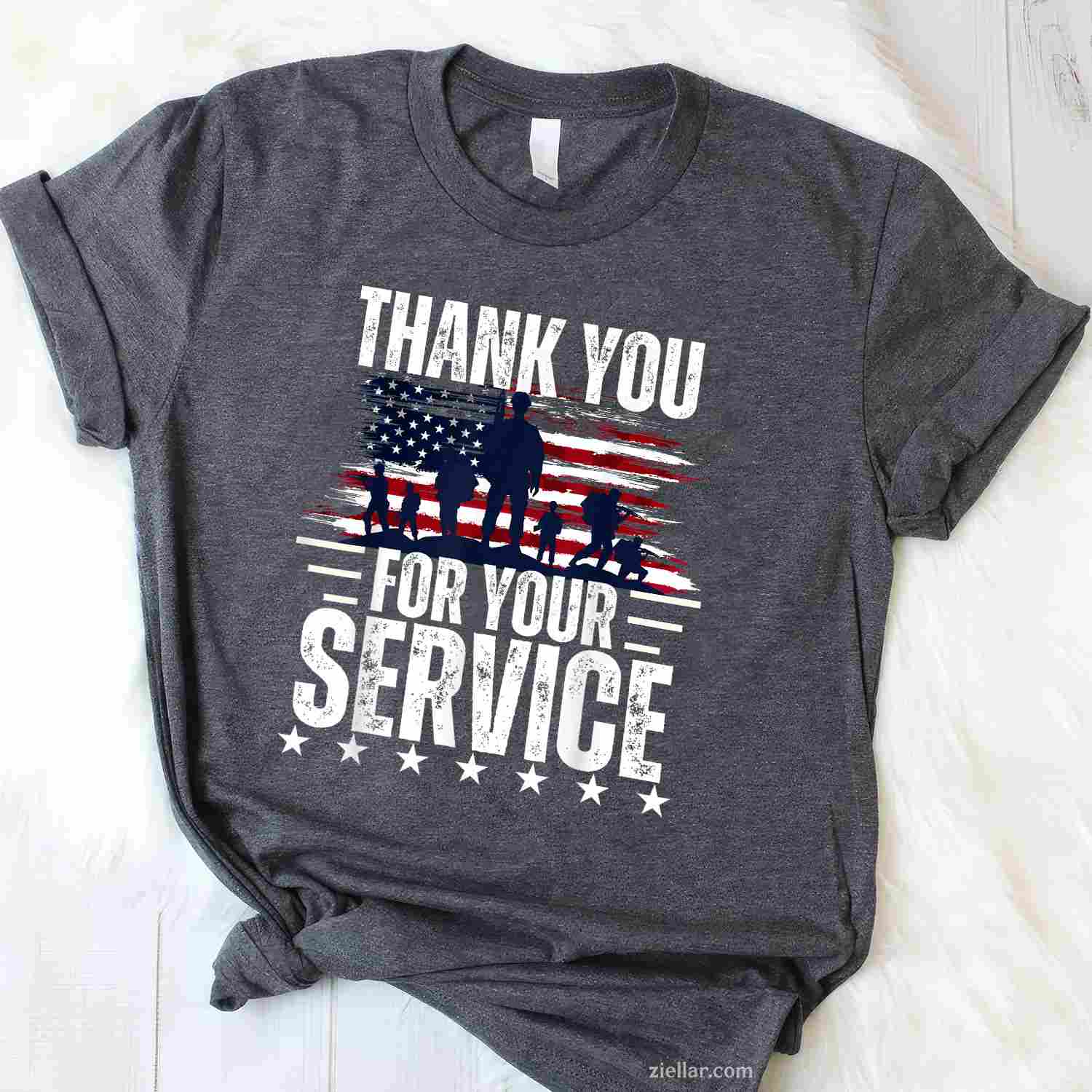 Vintage Veteran Thank You For Your Service Tee Veteran'S Day T-Shirt And Tee