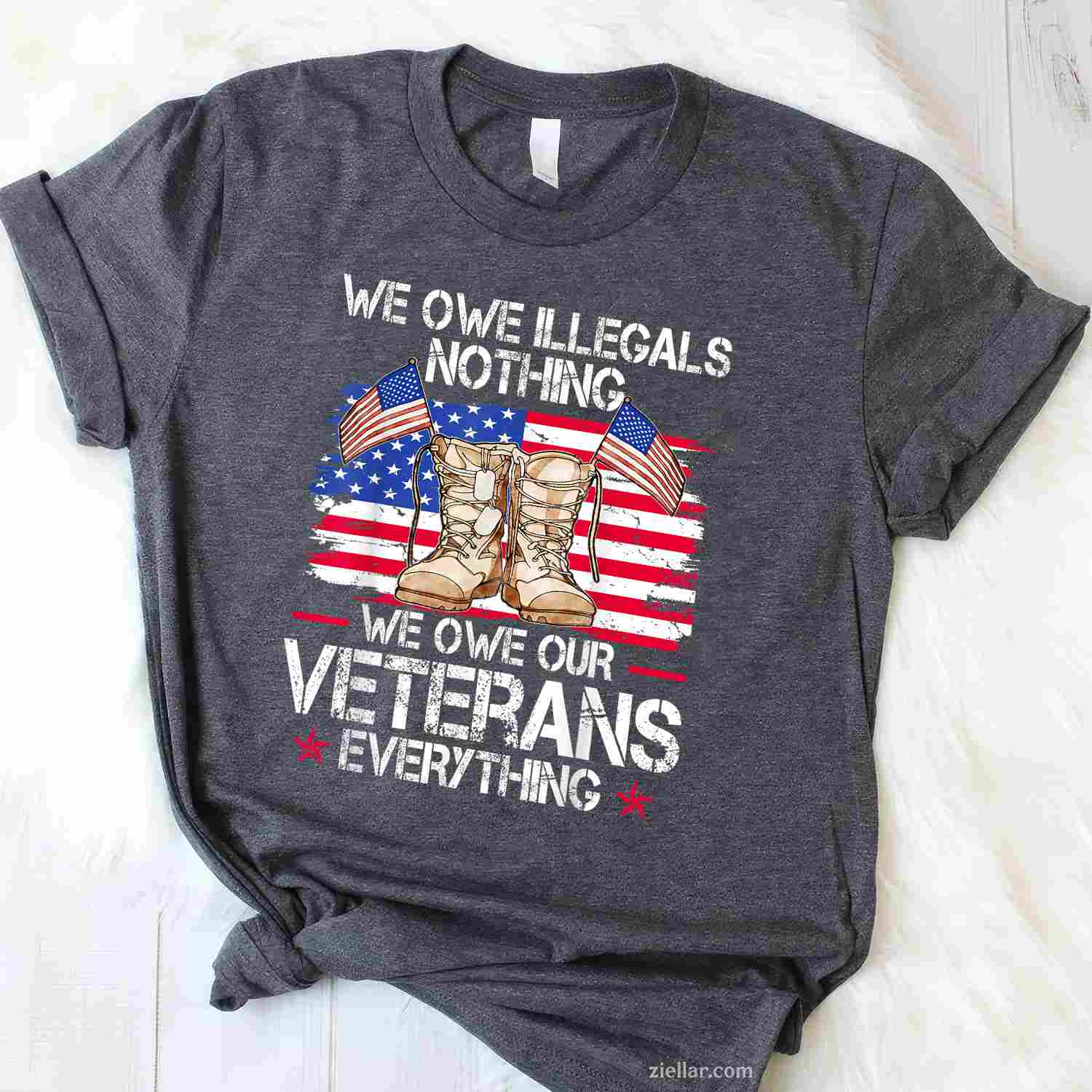 We Owe Illegals Nothing We Owe Our Veterans Everything T-Shirt And Tee