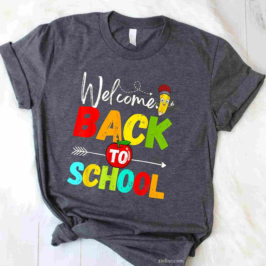 Welcome Back To School 2025 Teachers Students First Day T-Shirt Tee for Men Women