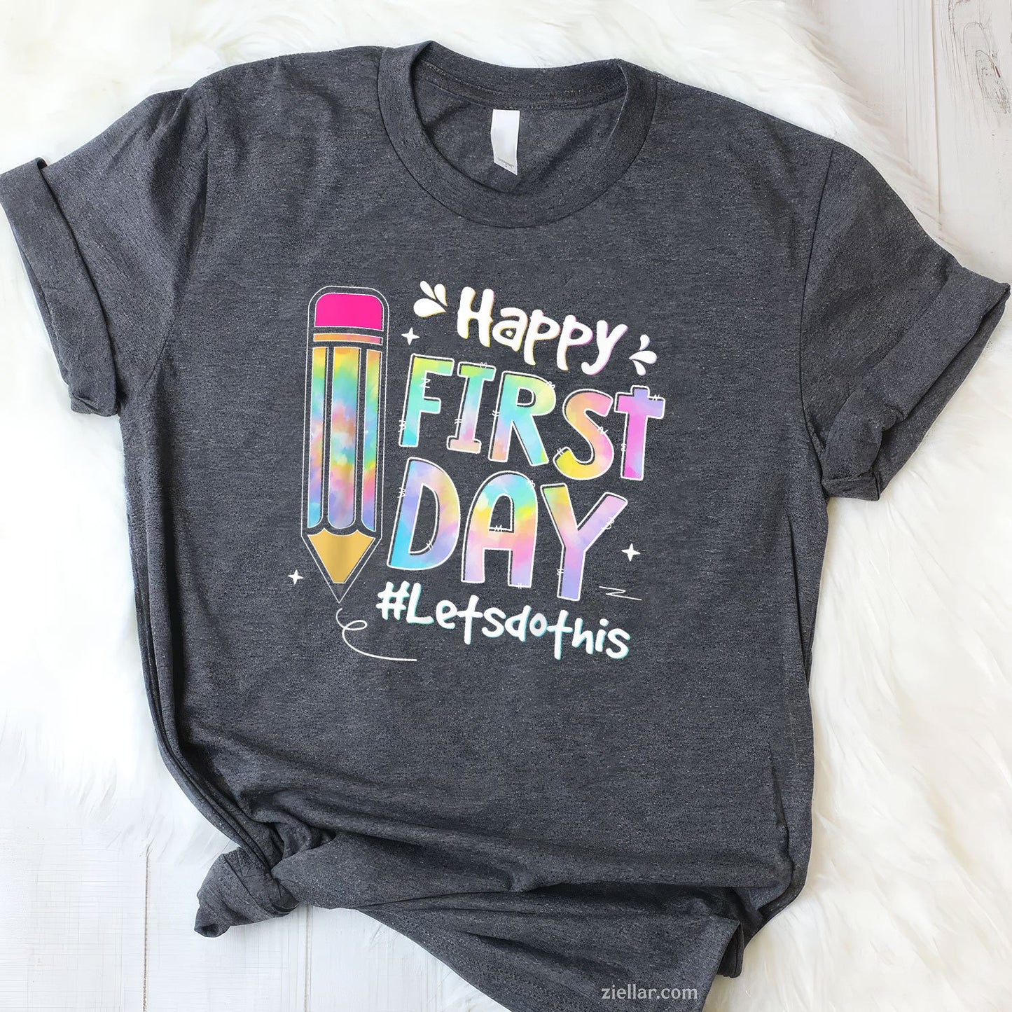 Welcome Back Let’s Do This Tee and T-Shirt, Tie-Dye First Day of School T-Shirt for Teachers