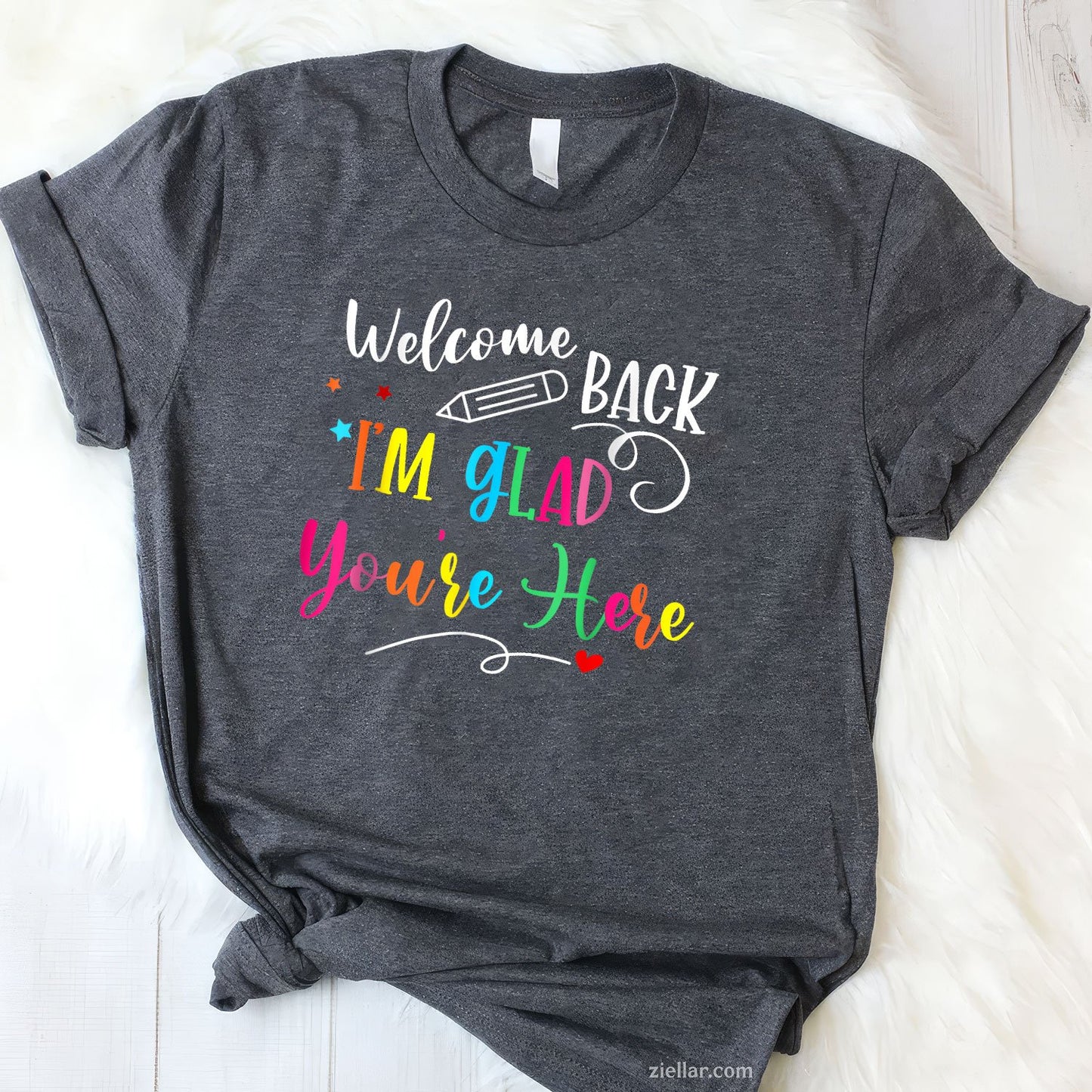 Welcome Back I’m Glad You’re Here Tee and T-Shirt, Back to School Teacher T-Shirt Gift for Adults