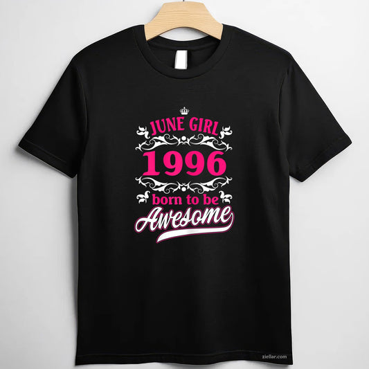 Womens Birthday Vintage Apparel June 1996 Born
