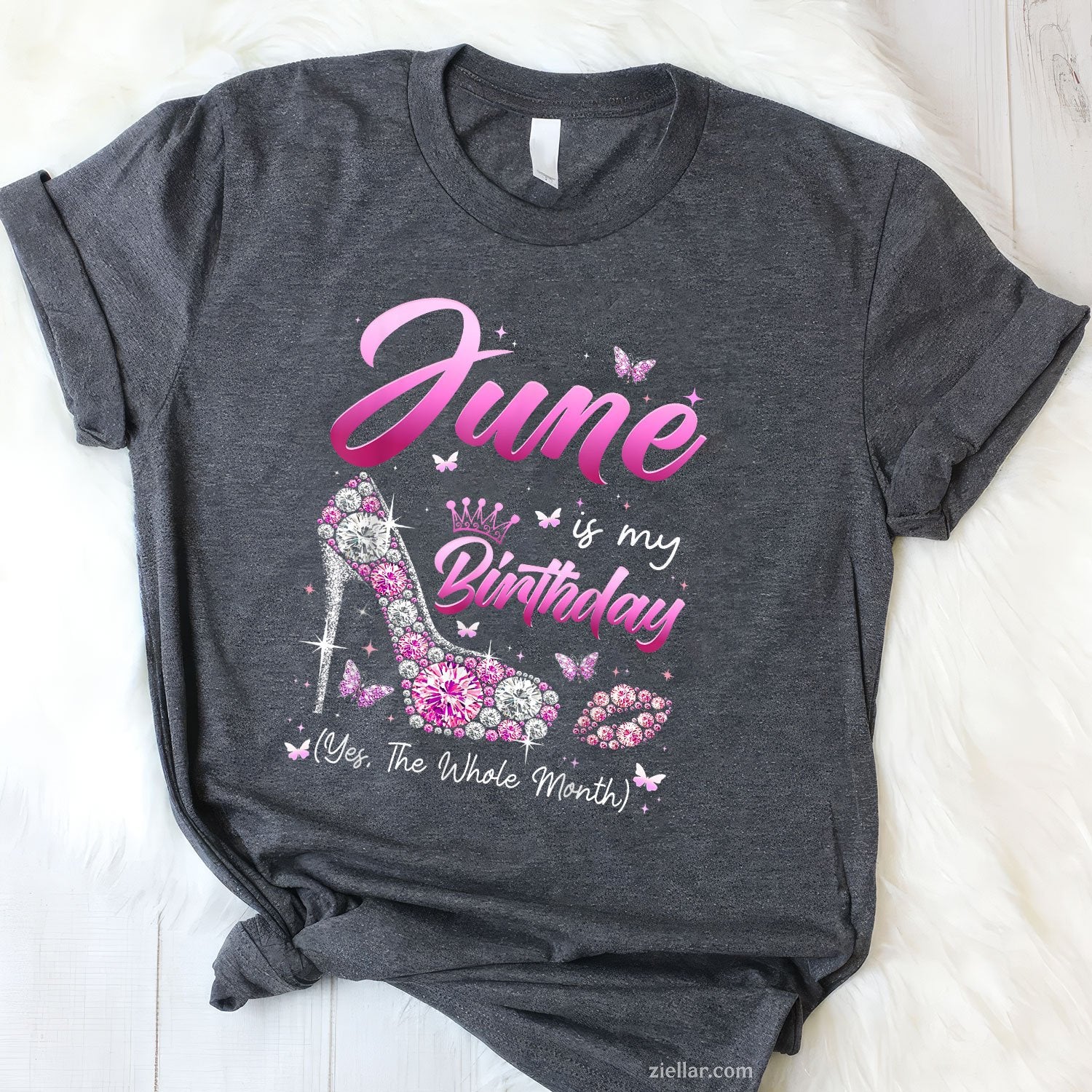 Womens June Is My Birthday Queen The Whole Month Girl