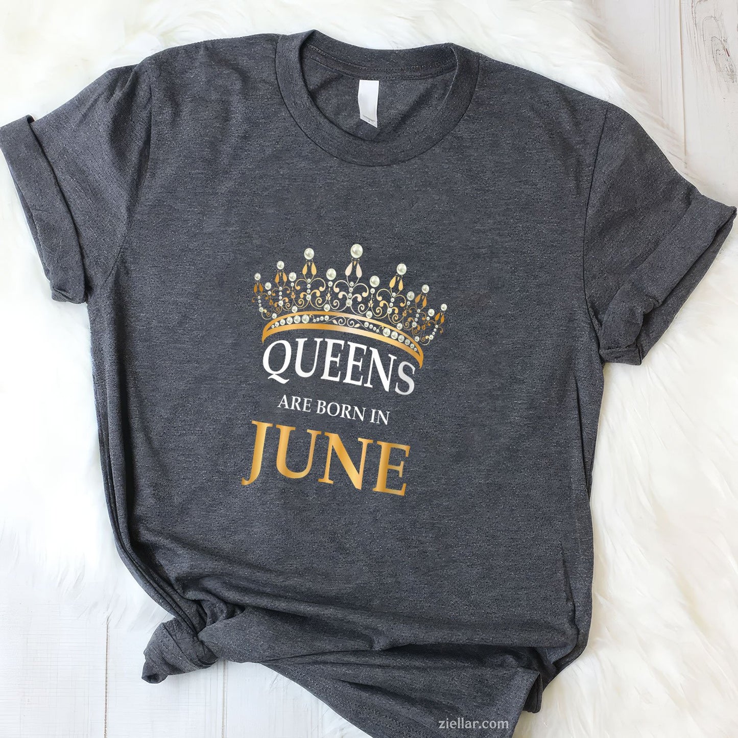 Womens Womens Queens Are Born In June Girl Birthday