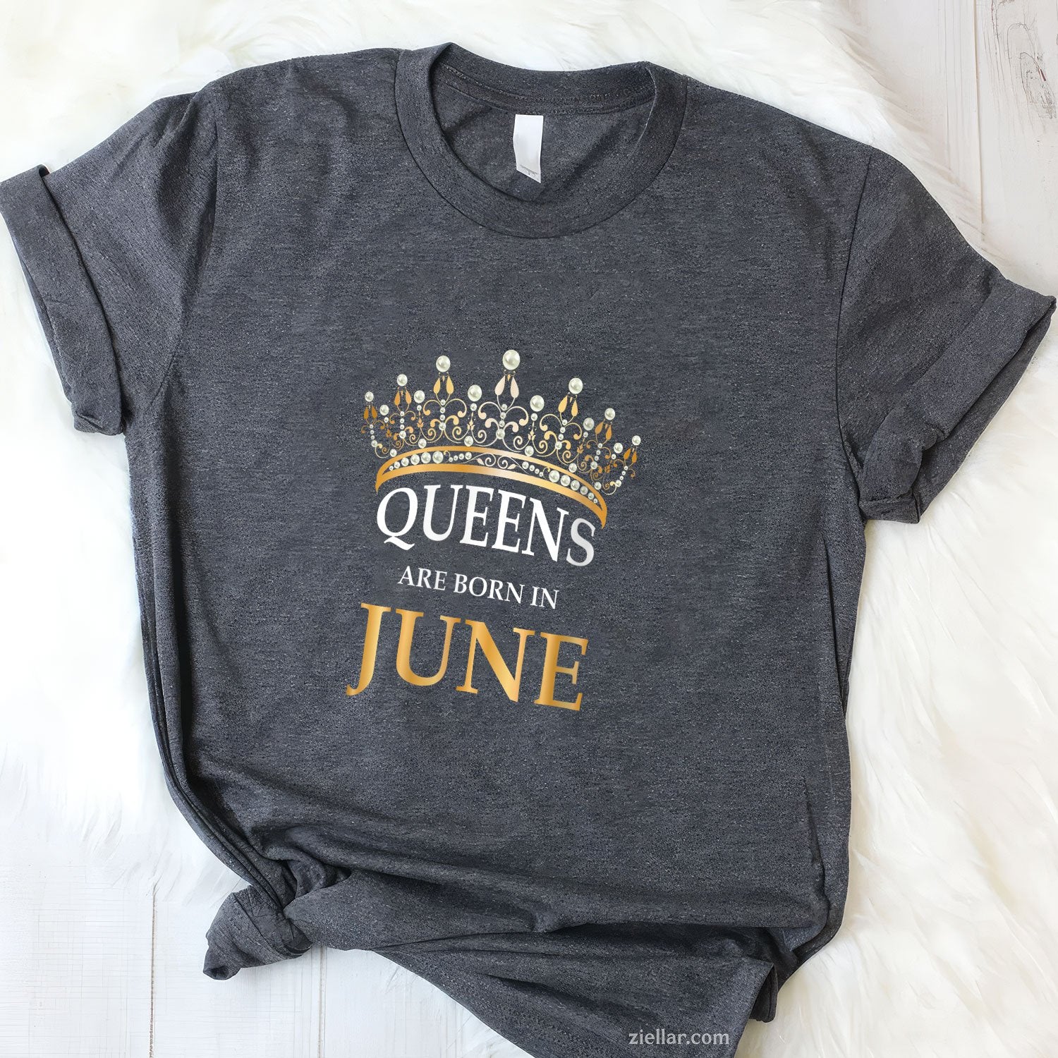 Womens Womens Queens Are Born In June Girl Birthday