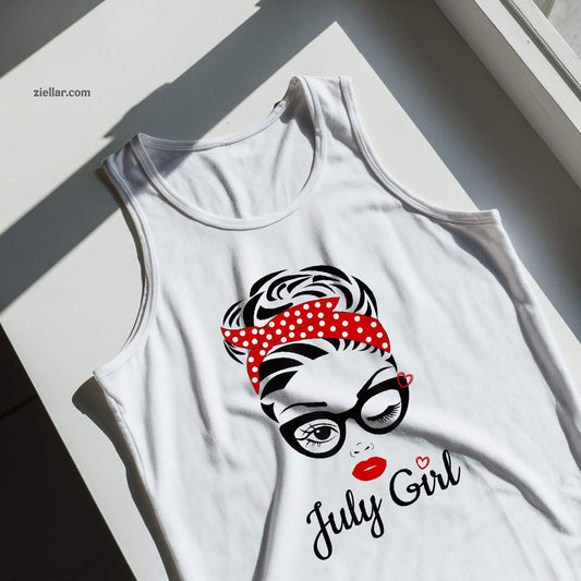 Women July Girl Birthday For Born Tank Top Shirt