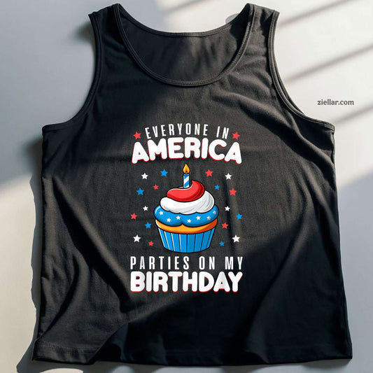 4th of July Birthday Party Boy Girl Fourth BDay USA Tank Top Shirt