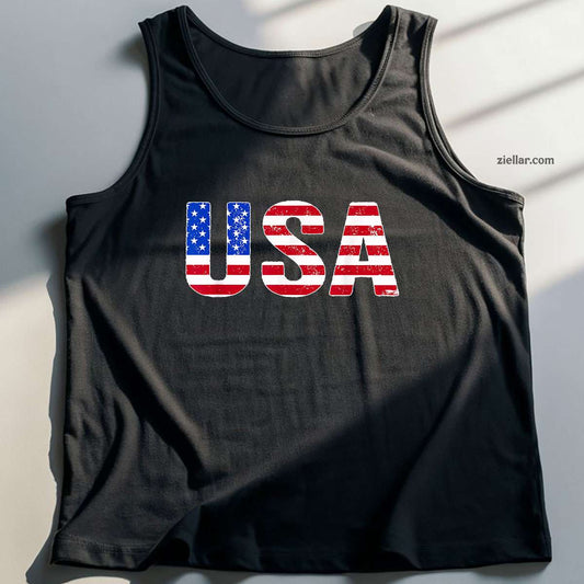 USA T Shirt Patriotic American Flag Men Women Kids July 4th Tank Top Shirt