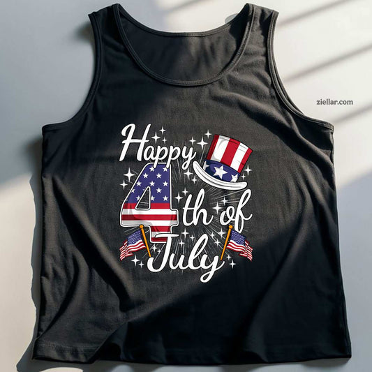 Happy 4th Of July Patriotic American Flag USA Men Women Kids Tank Top Shirt
