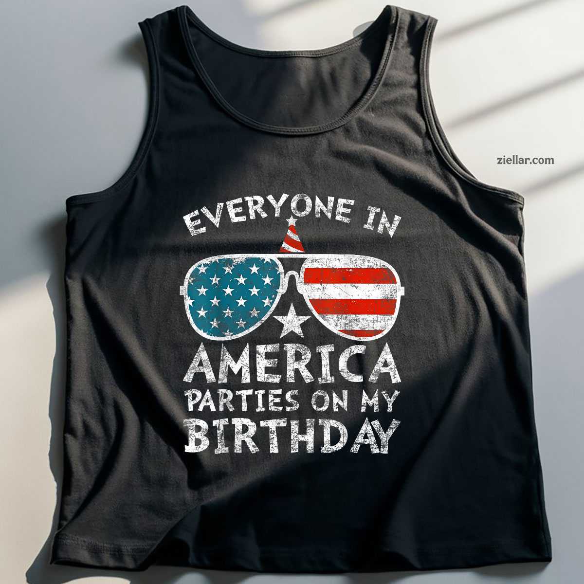4th of July Birthday Party Boy Girl Fourth Tank Top Shirt, Patriotic USA Independence Day Gift