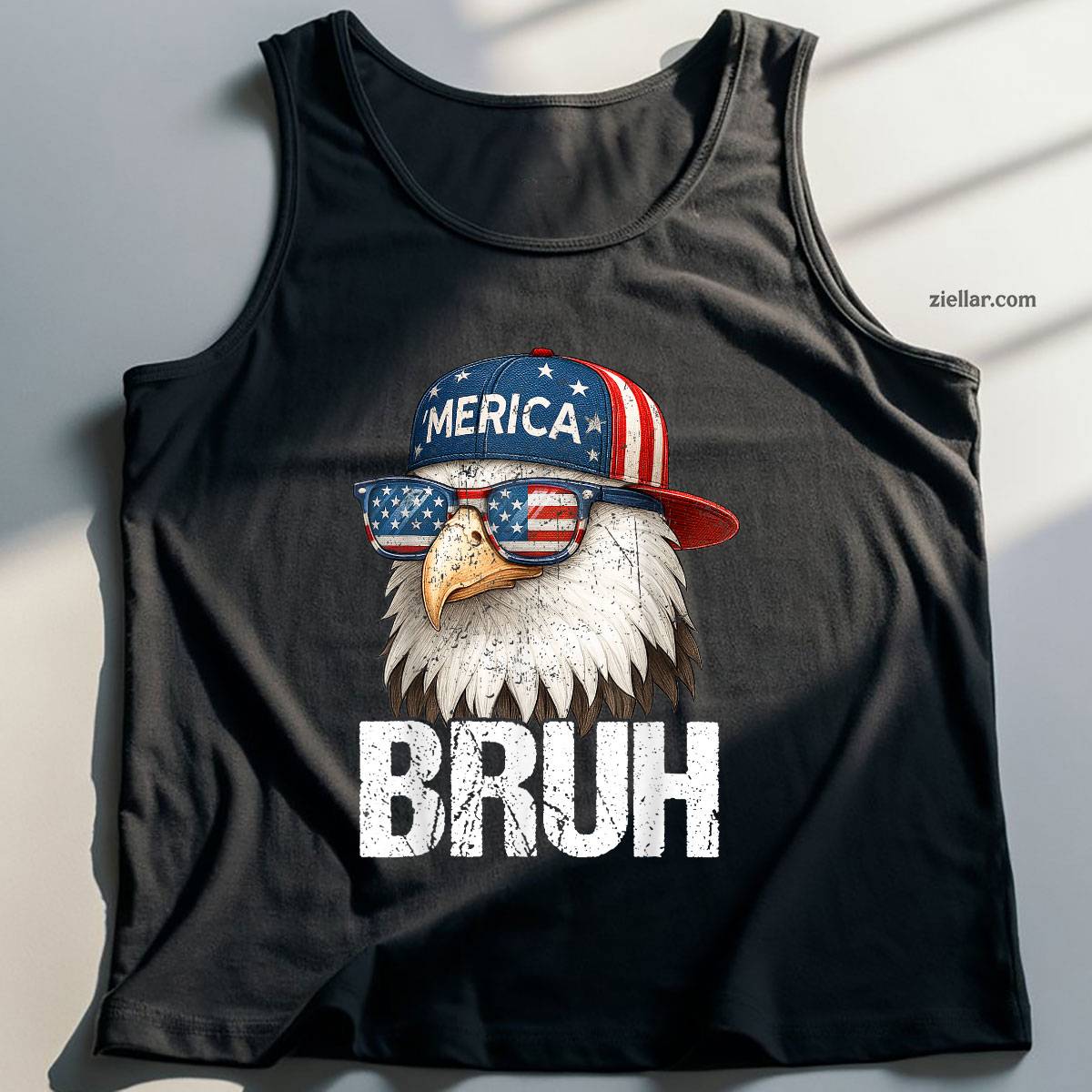 Bruh Fourth 4th Of July Eagle American Patriotic Mens Tank Top Shirt Tee