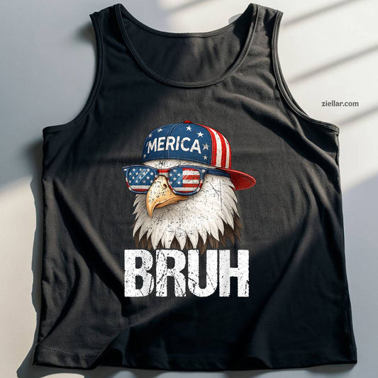 Bruh Fourth 4th Of July Eagle American Patriotic Mens Tank Top Shirt Tee