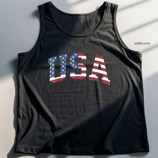 USA Shirt Women Men Patriotic American Flag 4th of July Tank Top Shirt Tee