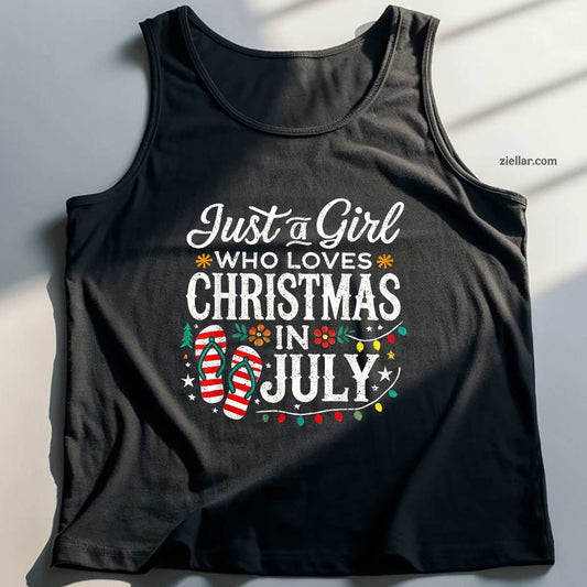 Christmas In July Shirt Funny Summer Beach Vacation Tank Top Shirt Funny Christmas in July Tee and Tank Top Shirt for Men Women Adults