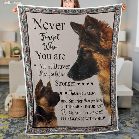 German Shepherd Dog Lover Quilt Blanket, Fleece Blanket Gift with Cute Pitbulls and Funny Sleep Quotes