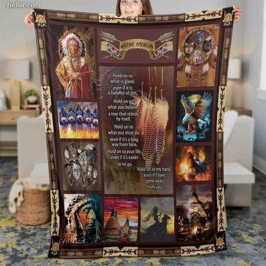 To My Wife Quilt Blanket, Fleece Blanket Gift with Western Cowboy Scene, Personalized from Husband