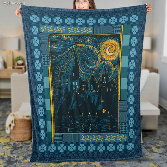 Elephant and Sunflower Quilt Blanket, Fleece Blanket Gift for Niece, Custome Name Option
