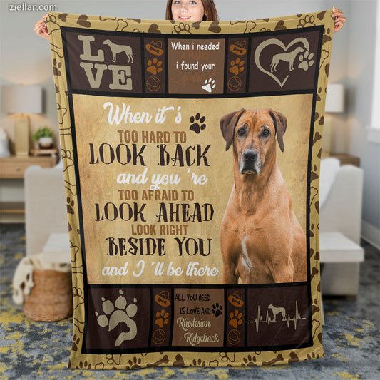 When It’s Too Hard Quilt Blanket, Fleece Blanket Dog Companion Encouragement Gift
