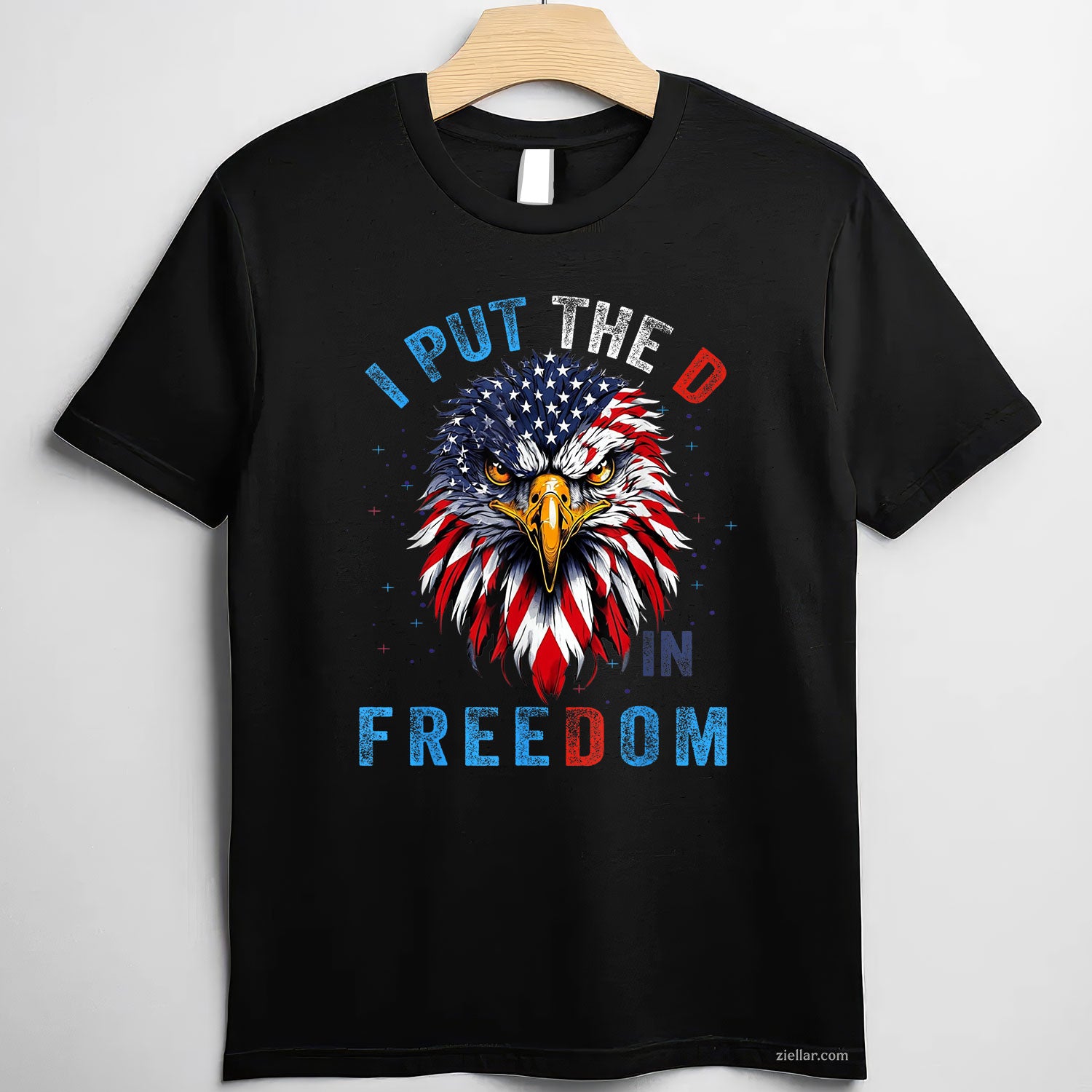 I Put The D In Freedom 4th of July Tee and T-Shirt, Funny Patriotic 4th of July USA Freedom T-Shirt for Adults