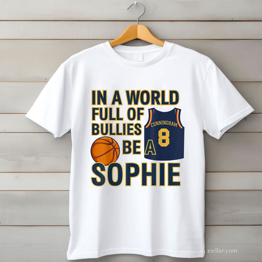 In a World Full of Bullies be a Sophie indianaa Feverr Tee and T-Shirt, Be a Sophie Anti-Bullying Empowerment T-Shirt for Adults