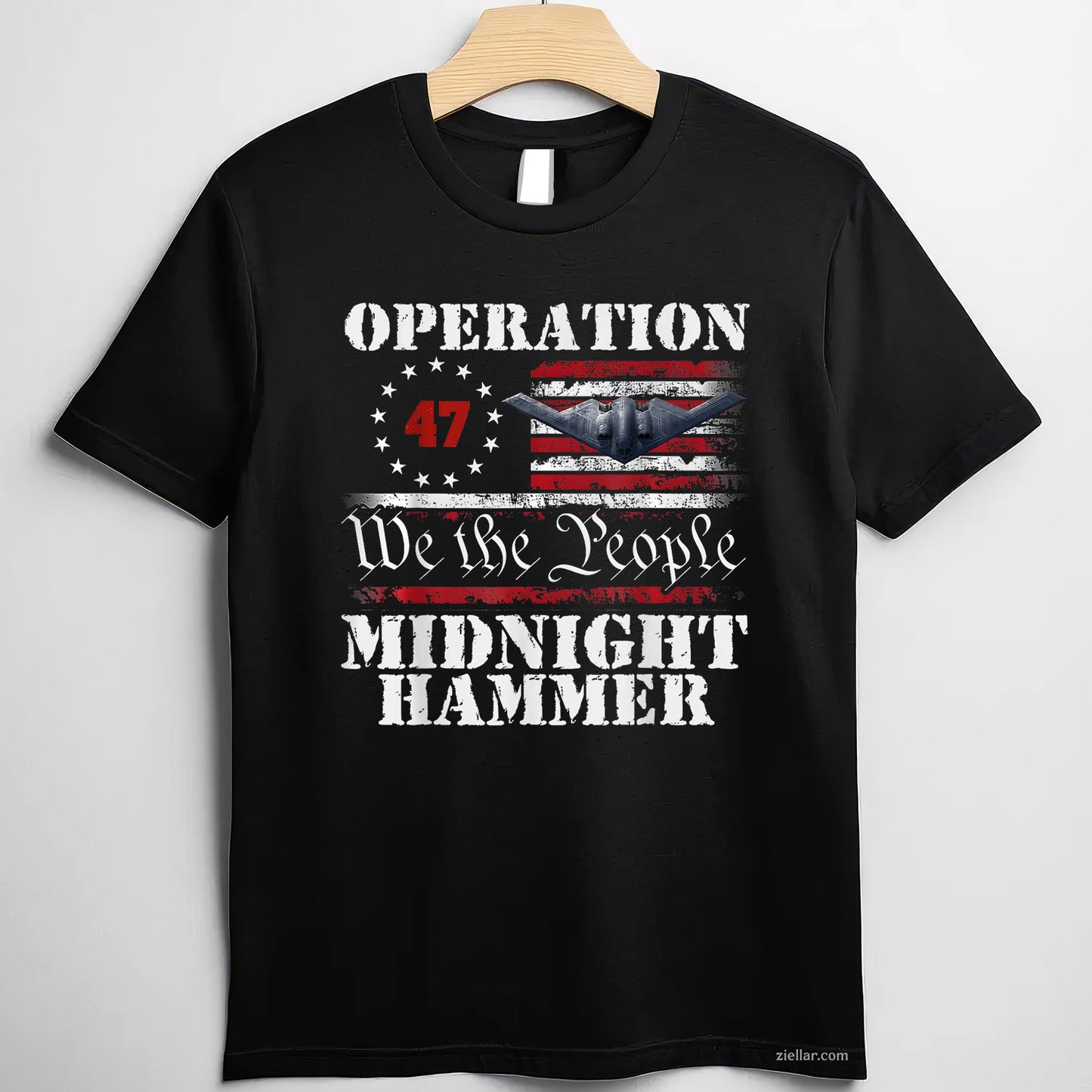 Midnight Hammer B-2 Stealth Jet Operation Midnight Hammer Tee and T-Shirt, Military Jet Tactical Midnight Hammer T-Shirt for Adults