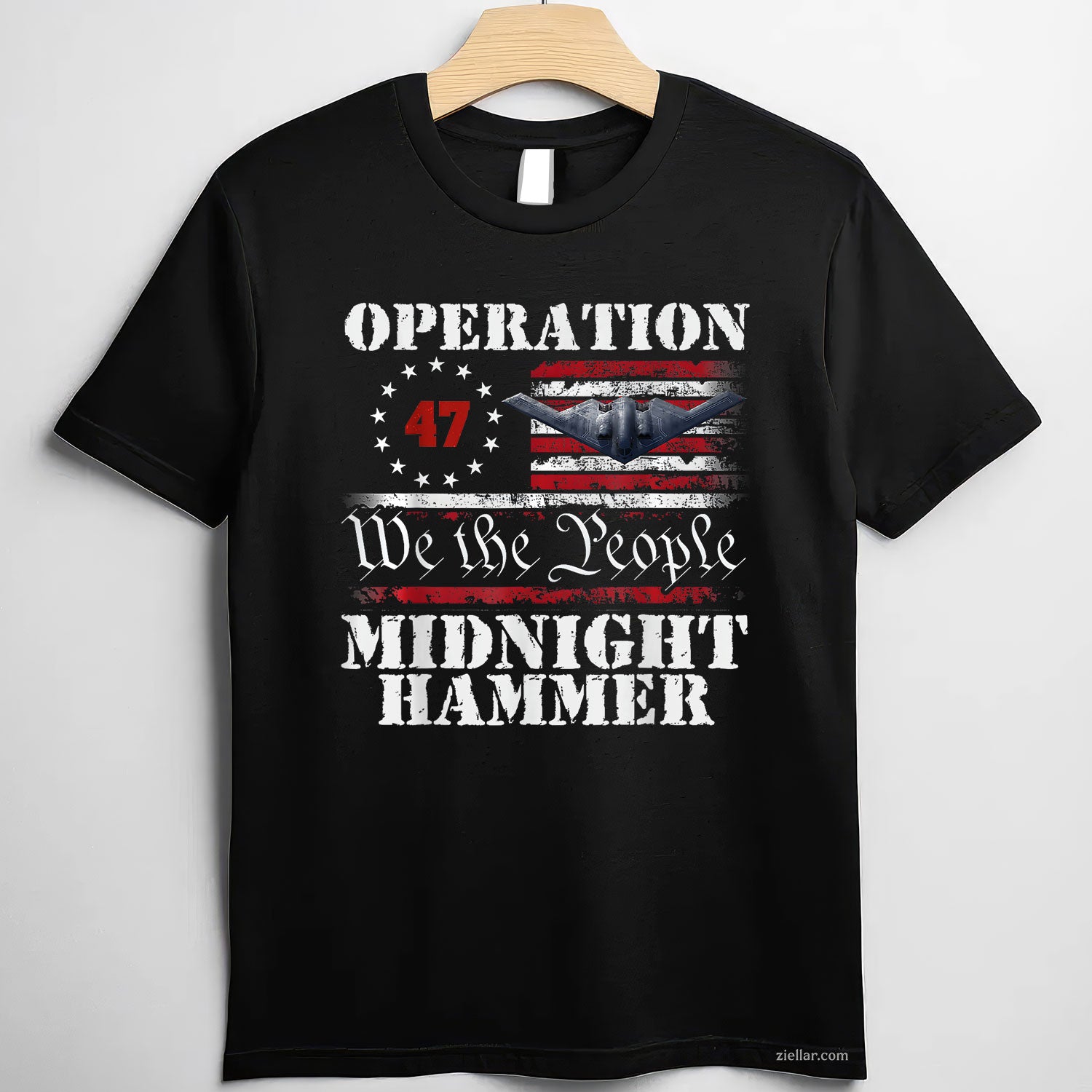 Midnight Hammer B-2 Stealth Jet Operation Midnight Hammer Tee and T-Shirt, Military Jet Tactical Midnight Hammer T-Shirt for Adults