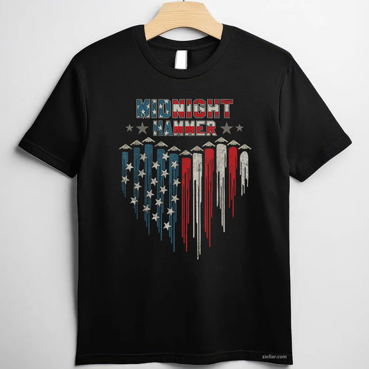 Operation Midnight Hammer Tee and T-Shirt, Military Jet Tactical Midnight Hammer T-Shirt for Adults Limited Edition