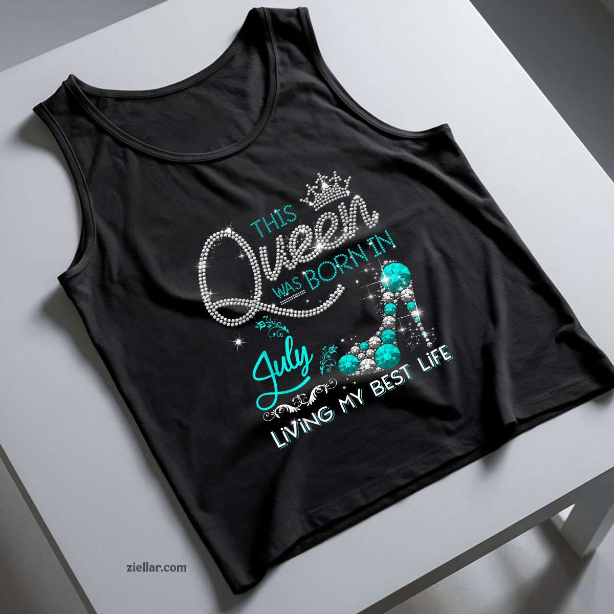 This Queen Was Born in July Living My best Life Gifts Tank Top Shirt