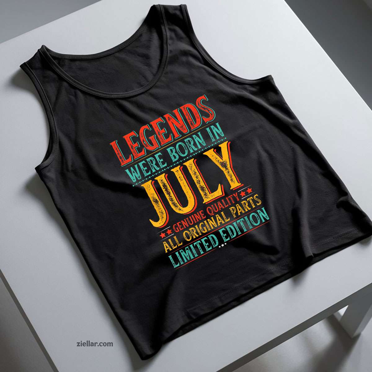 July Birthday Legends Were Born in Funny Husband Dad Tank Top Shirt