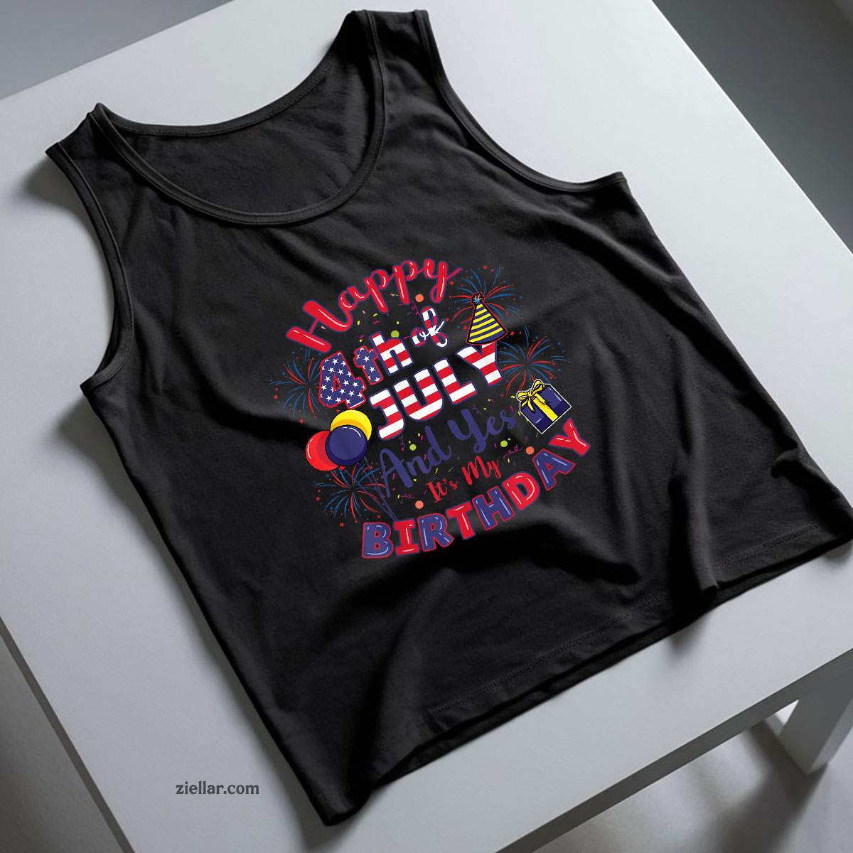 Happy 4th Of July And Yes Its My Birthday Tee, Tank Top Shirt