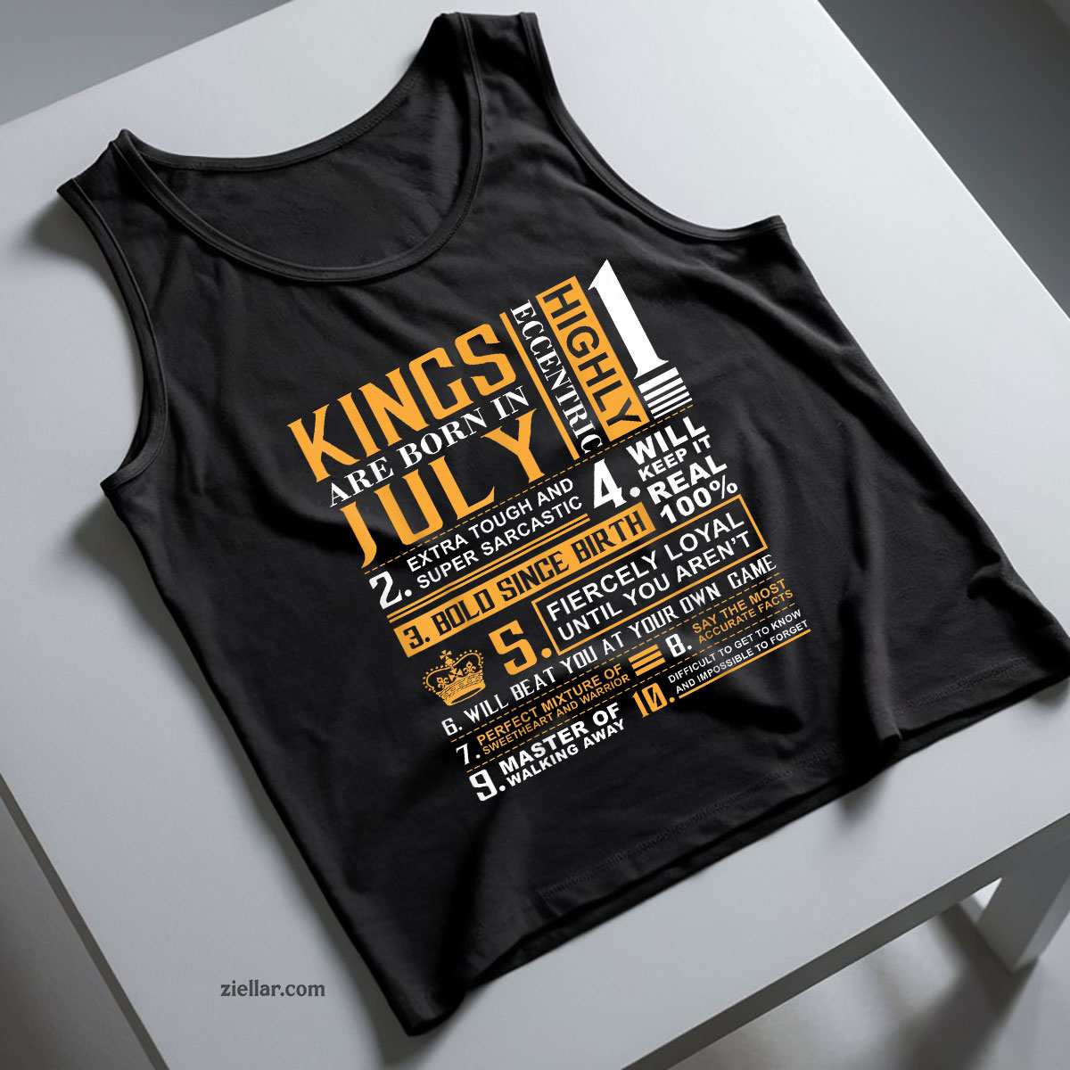 Birthday Gifts - Kings are Born In July Tank Top Shirt, Patriotic USA Independence Day Gift