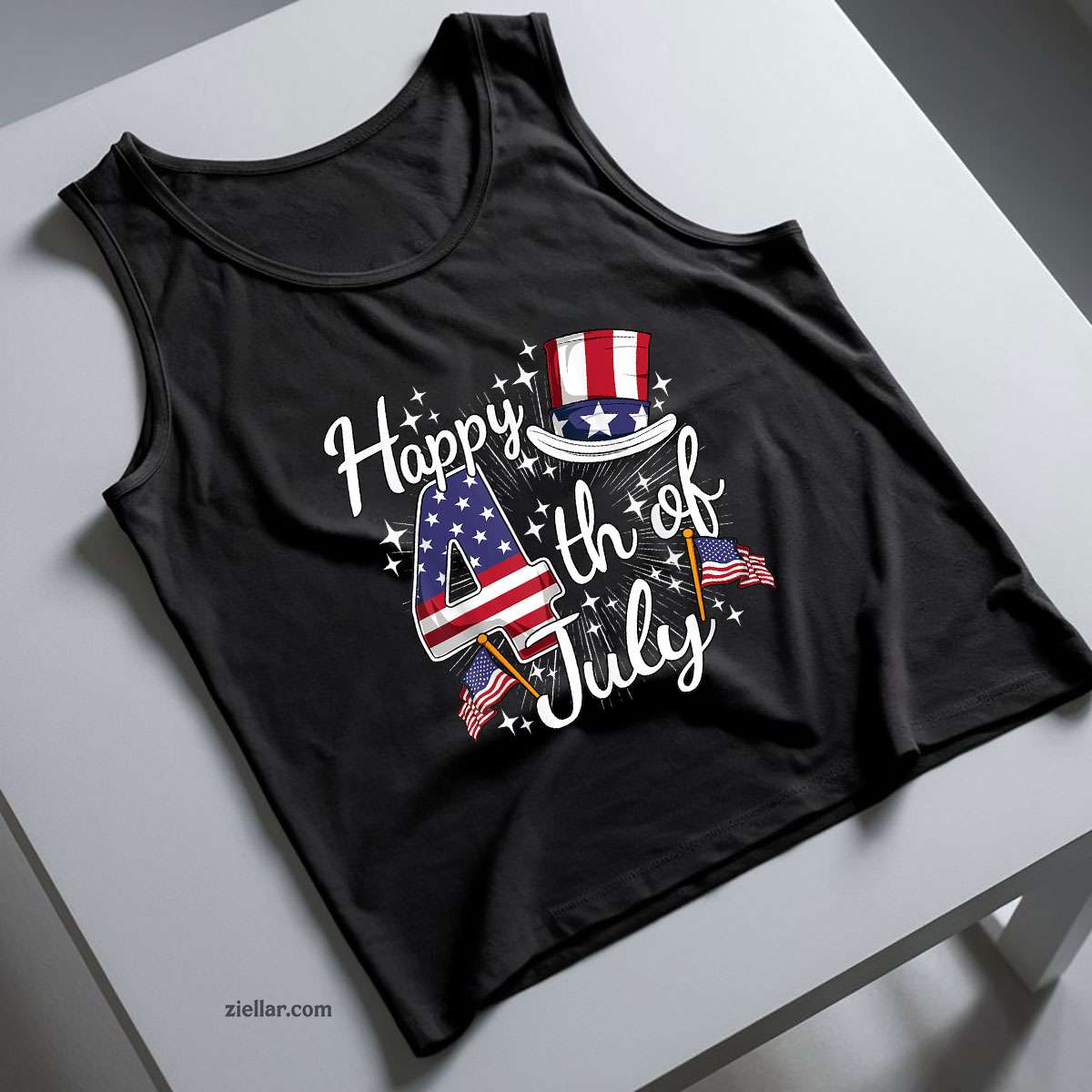 Happy 4th Of July Patriotic American Flag USA Men Women Kids Tank Top Shirt