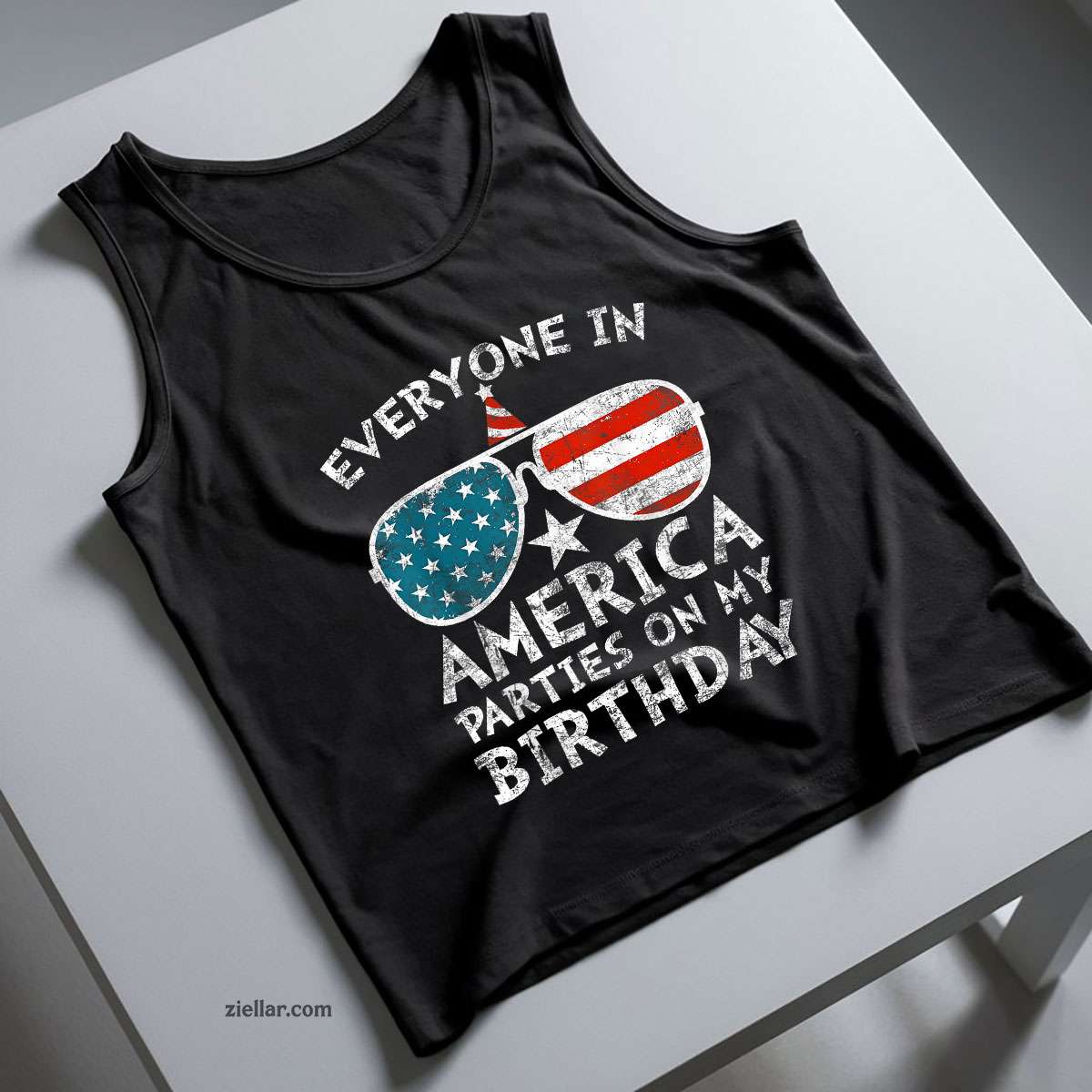 4th of July Birthday Party Boy Girl Fourth Tank Top Shirt, Patriotic USA Independence Day Gift