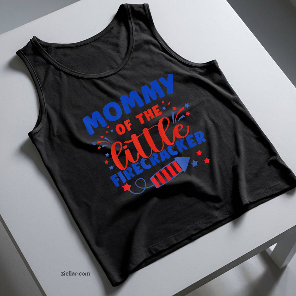 Mommy of the little firecracker Fourth July Birthday Tank Top Shirt