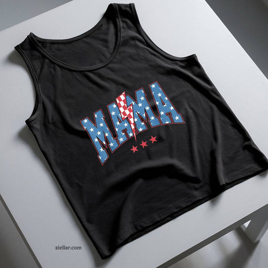 Mama Dada Mini 4th of July American Family Matching Tees Tank Top Shirt