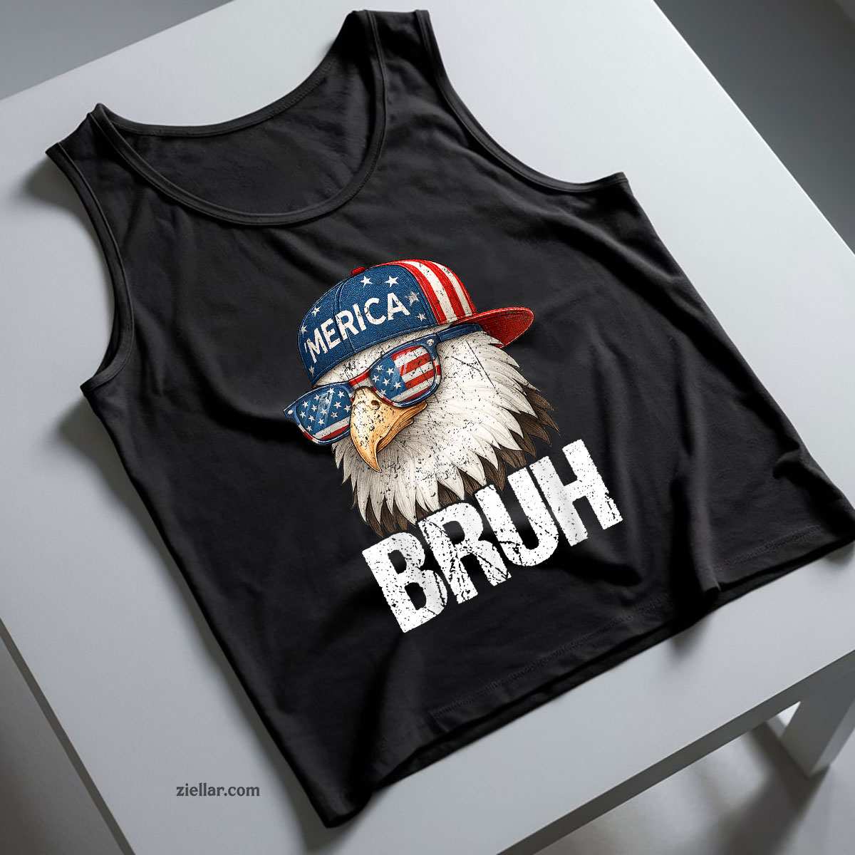 Bruh Fourth 4th Of July Eagle American Patriotic Mens Tank Top Shirt Tee