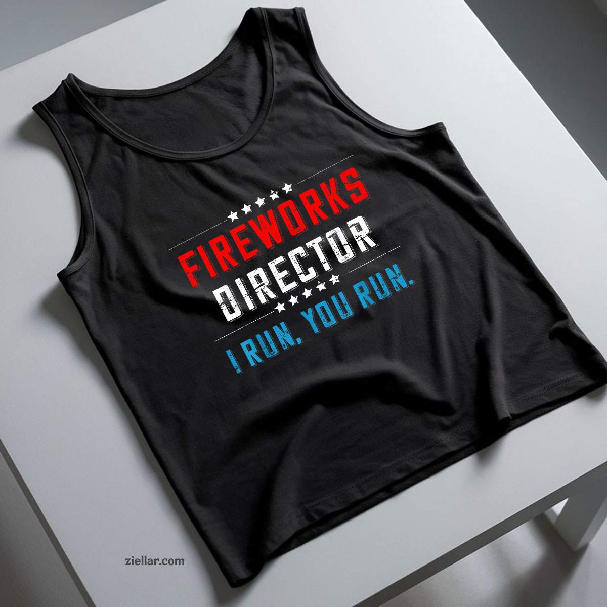4th Of July Fireworks Director I Run You Run Tank Top Shirt Tee for Men Women Unisex