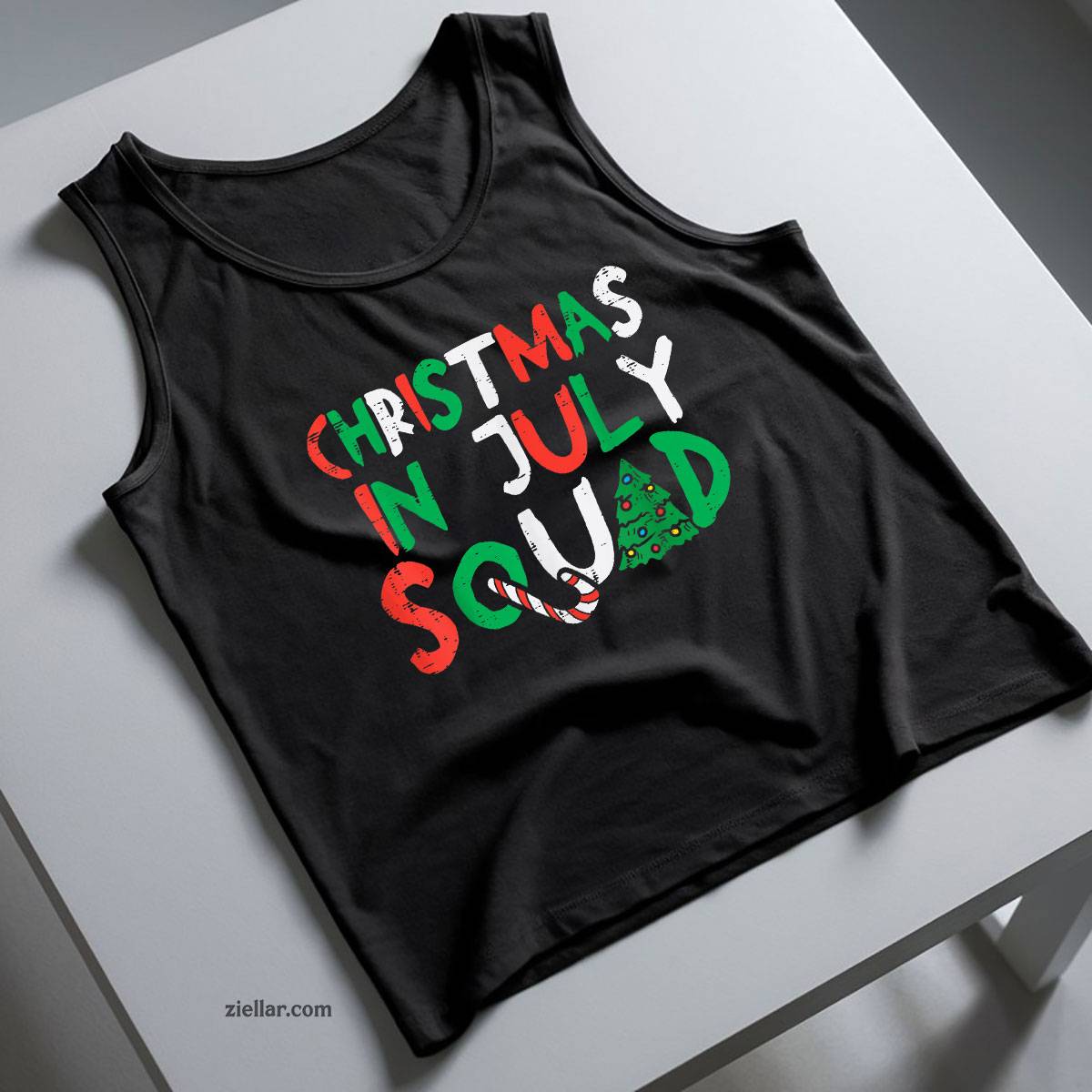 Christmas In July Squad Funny Summer Xmas Men Women Tank Top Shirt Funny Christmas in July Tee and Tank Top Shirt for Men Women Adults Tee Gift