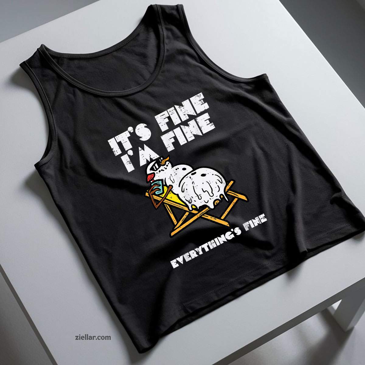 Christmas In July Snowman Melting Fine Funny Men Women Tank Top Shirt Funny Christmas in July Tee and Tank Top Shirt for Men Women Adults
